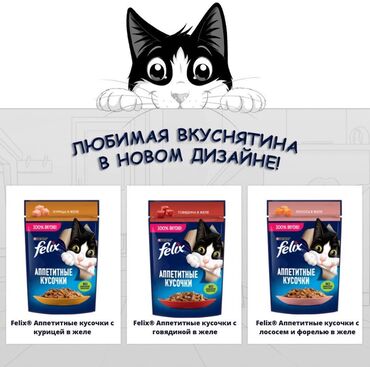бесплатная стерилизация кошек бишкек: Felix. 
Жидкий корм Felix для кошек