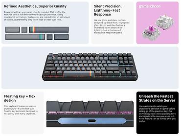 dtf printer: Клавиатура, Dark Project, Механическая, Проводное подключение, Размер: 80% — 3