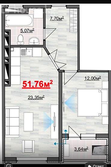 506: 2 комнаты, 52 м², Рабочий Городок Элитка, 15 этаж, Евроремонт — 1