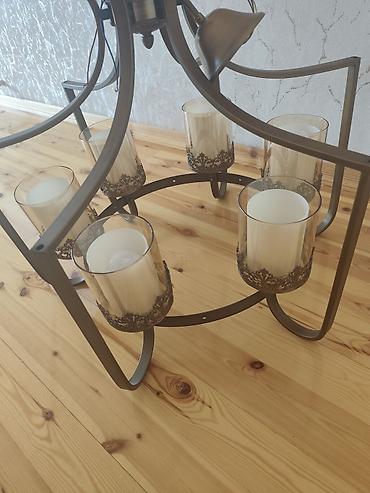 lüstur altı: Çılçıraq, 6 lampa, Metal — 1