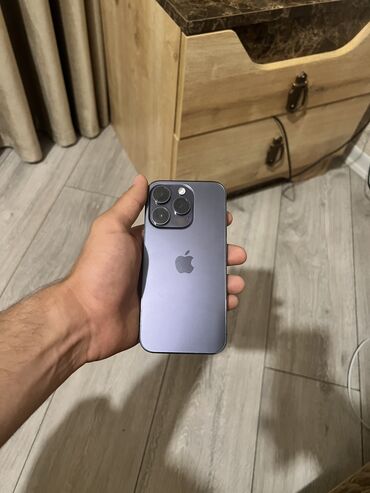 iponalar: IPhone 14 Pro, 128 GB, Deep Purple, Simsiz şarj, Face ID, Sənədlərlə