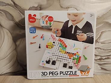 Детская мозаика-конструктор Mibex DIY 3D Peg Puzzle. Развивающий