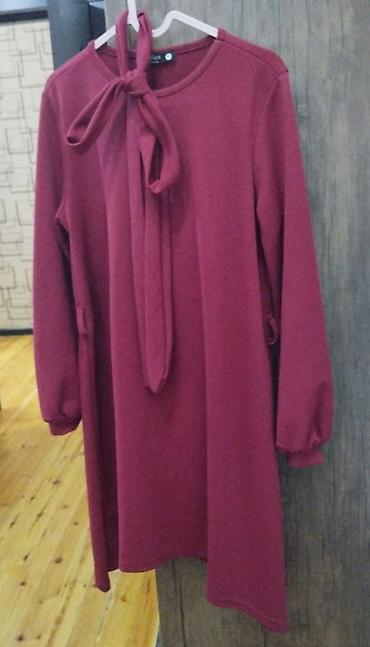 nike şalvar: Bordo rəngli uzunqol paltar/tunika - Zərif bordo tonunda, dairəvi — 1