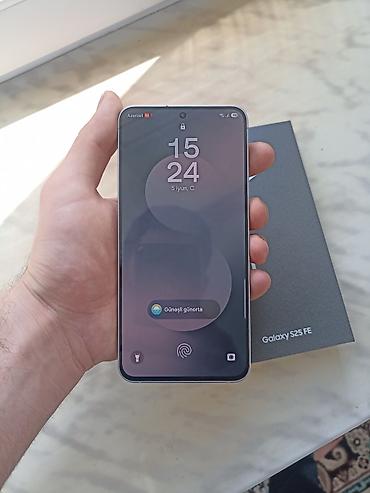 nintendo switch qiymeti: Samsung Galaxy S25 FE, 256 GB, rəng - Boz, Barmaq izi — 7