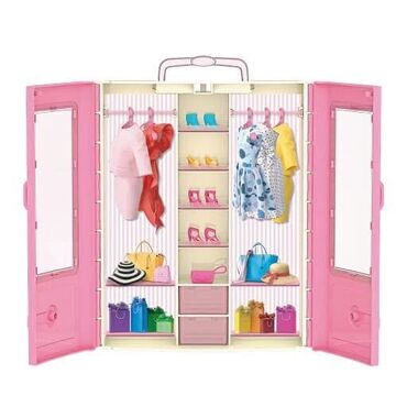 krevet za lutke ikea: Prenosivi ormar u roze boji sa ručkom za lakše nošenje, dizajniran za
