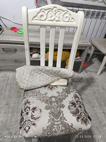 Чехлы для мягкой мебели: Срочно!Срочно стол,6 штук стульчиктери менен сатылат б/у чехолдору — 2