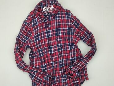 koszule z konopii: Shirt 13 years, condition - Good, pattern - Cell, color - Red