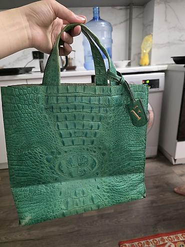 kipling monkey: FURLA оригинал зеленая сумка-тоут из натуральной кожи - Формат — 1