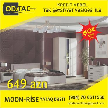 Yataq otağı dəstləri: İkinəfərlik çarpayı, Komod, 2 tumba, Dolab, Türkiyə, Yeni — 7