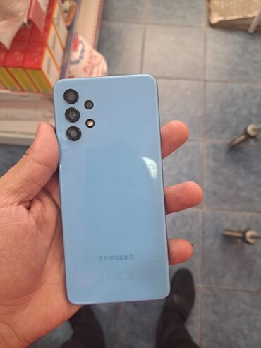 samsung s23 ultra qiymət: Samsung Galaxy A32, 64 ГБ, цвет - Голубой, Отпечаток пальца, Face ID