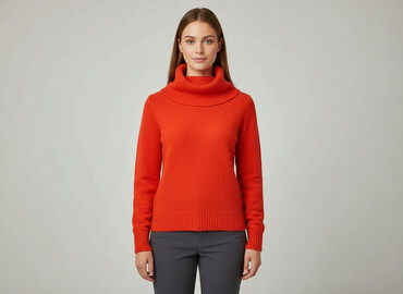 czerwona satynowa sukienka h m: H&M, Golf damski, rozmiar M