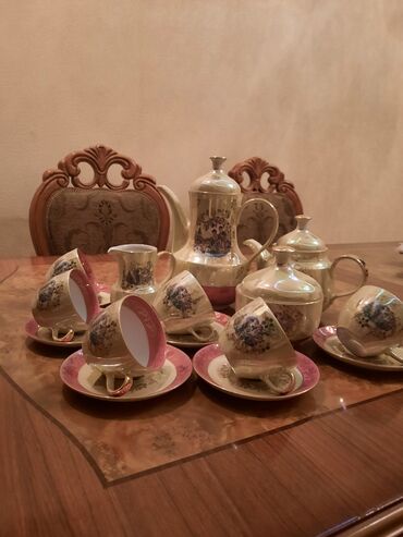 sarlarla dekorasiya: Çay dəsti, rəng - Sarı
