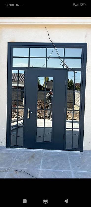 эшик уста: Үйлөр жана батирлер үчүн эшик, Брондолгон, Эки эшиктүү, Айнек менен — 5