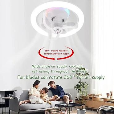 Rasveta: Led luster sa ventilatorom E27 NOVO. OPIS PROIZVODA: LED plafonjera sa — 8