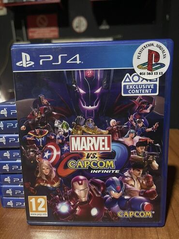 PS4 (Sony Playstation 4): PlayStation 4 üçün Marvel vs. Capcom: Infinite oyun diski. Bu döyüş