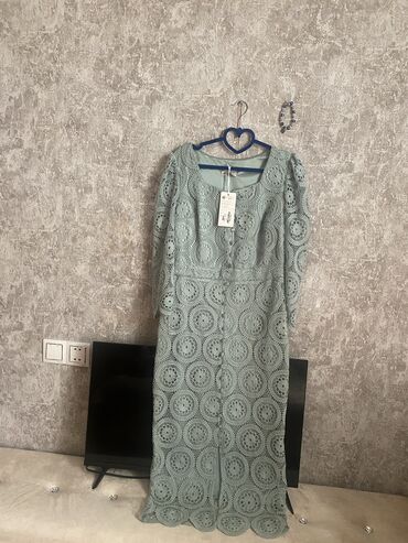 qırmızı don: Повседневное платье, Миди, XL (EU 42)