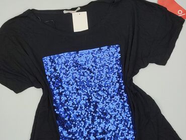 czarne bluzki z aplikacją: Camaïeu, Bluzka damska, rozmiar M