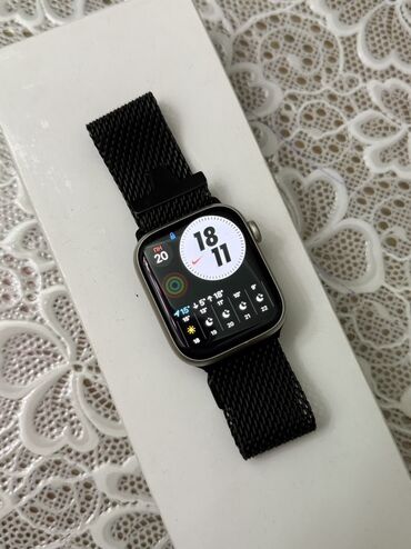 филипс телефоны: Apple Watch-45mm АКБ:100 Смарт-часы с прямоугольным экраном и черным