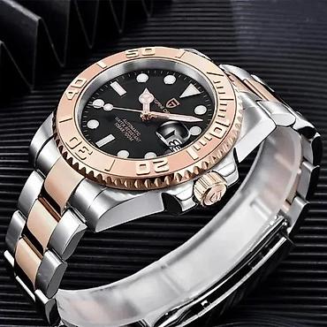 Ručni satovi: PAGANI DESIGN PD-1651-Silver/RG-Rolex YACHT MASTER-Automatik Potpuno — 5