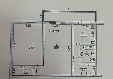 стройител: 2 комнаты, 48 м², Городок строителей 104 серия, 3 этаж — 5
