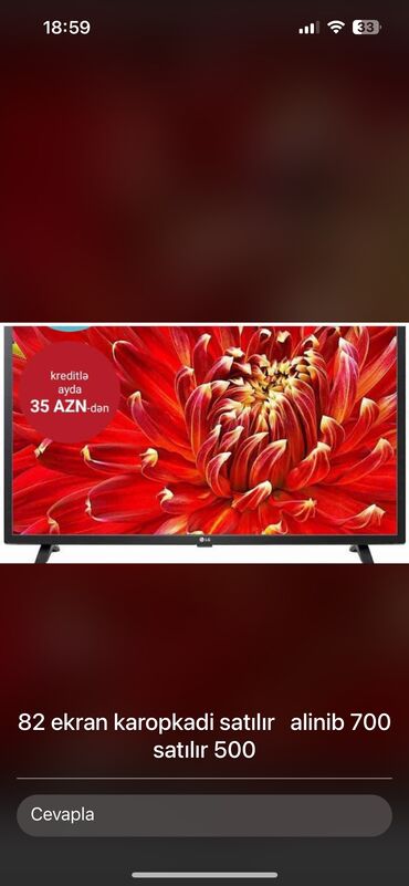 televizor 82: İşlənmiş Televizor LG LCD 82" Ünvandan götürmə