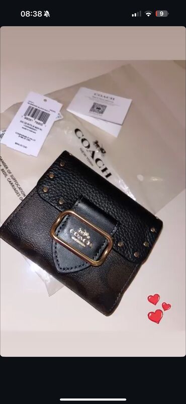 Coach esl deri endirimle satilir. Etiket qiymeti 198$ Men almiwam 87$