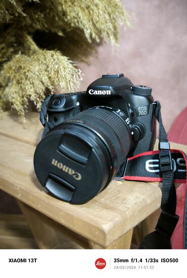 Fotokameralar: Canon 70D +18-135 stm + 85mm f1.8. Probeg 6.3k. Başqa kamera alinacaq