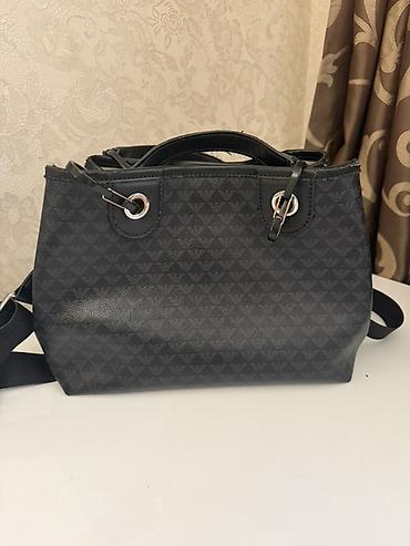 armani canta: Emporio Armani qadın çantası - Rəng: qara - Dizayn: bütün səth — 3
