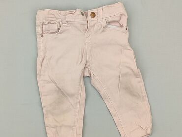 skorzane legginsy zara: Spodnie jeansowe, Zara, 6-9 miesięcy, stan - Dobry