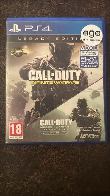 Oyun diskləri və kartricləri: Məhsul: PS4 oyunu – Call of Duty: Infinite Warfare Legacy Edition