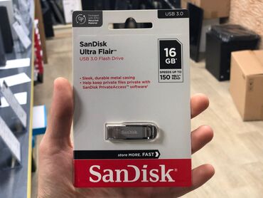 Flash kartlar: Flash kart Sandisk, 16 GB, USB 3.0, Yeni