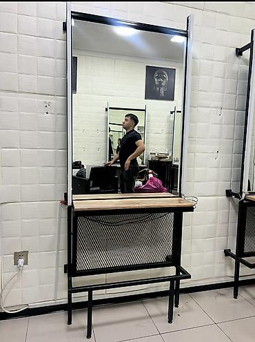 salon bas vanasi: Peşəkar bərbər/salon üçün güzgü stendi - 4 eded İri ölçülü divara — 2