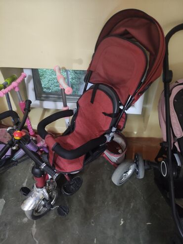 коляски детский: Коляска, цвет - Розовый, Б/у