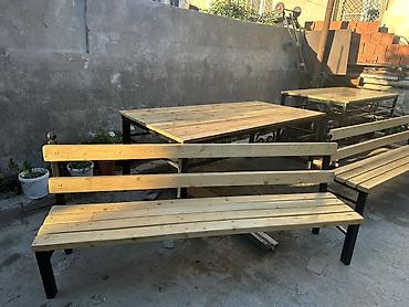 Yeni, Dördbucaq masa, Açılmayan, Stullar ilə, Metal