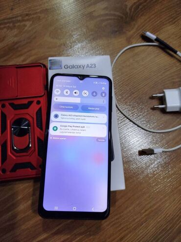 samsung a0: Samsung Galaxy A23, 64 GB, rəng - Boz, Sensor, Barmaq izi, İki sim kartlı