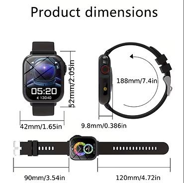 smart saat satilir: Ağıllı saat – çoxfunksiyalı model, gümüşü rəngdə. Ölçülər: - Korpus — 2