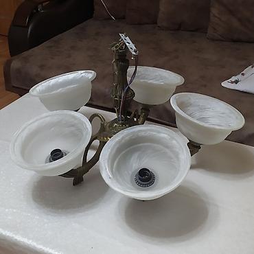 qedim kasa: Çılçıraq, 5 lampa, Metal — 2