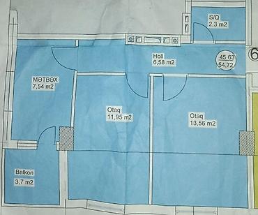 temirsiz menzil: 2 otaqlı, Yeni tikili, m. 28 may, 55 kv. m — 1