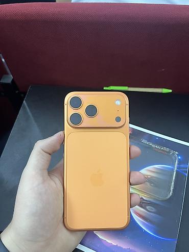 Мобильные телефоны и аксессуары: IPhone 17 Pro Max, Б/у, 512 ГБ, Оранжевый, Чехол, Защитное стекло, Коробка, 95 % — 2