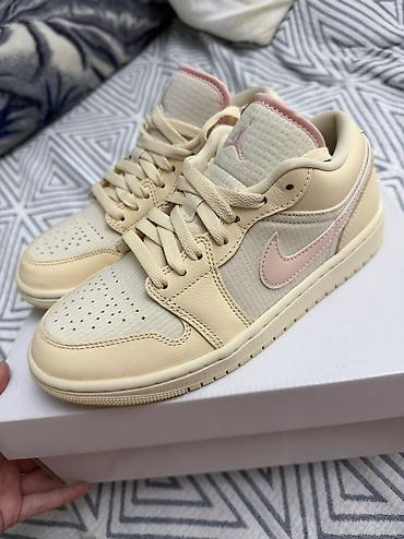 jordan 1: Кроссовки Nike Air Jordan 1 Low - Цвет: кремовый (ваниль) с мягкими — 3