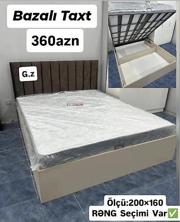 taxt ici: Yeni, İkinəfərlik çarpayı, Bazalı, Matras ilə, Siyirməsiz — 1