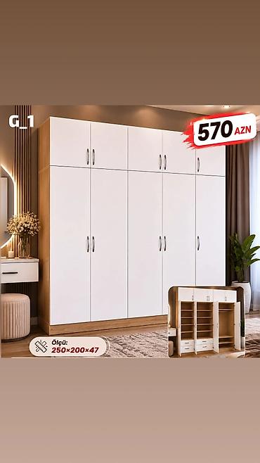 Model: G_1 Ağ rəngli, minimal dizaynlı böyük qarderob. İki rəng lalafo.az -da Model: G_1 Ağ rəngli, minimal dizaynlı böyük qarderob. İki rəng