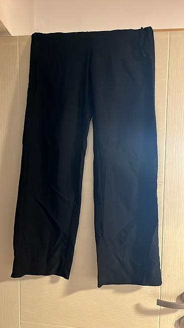 mango odeca: Crne široke pantalone ravnog kroja - Boja: klasična crna - Kroj — 1
