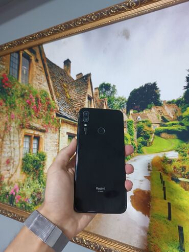 telefon qabı: Xiaomi Redmi Note 7, 32 ГБ, цвет - Черный, 
 Кнопочный, Отпечаток пальца