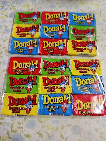 şokolad: Məhsul: Donald Bubble Gum – saqqız Təsvir: - Klassik “Donald Bubble — 1