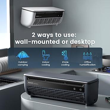 kandinsaner: Air Cooling Mist Fan E868 Mini Kondisioner, sərinkeş, nəmləndirici — 2