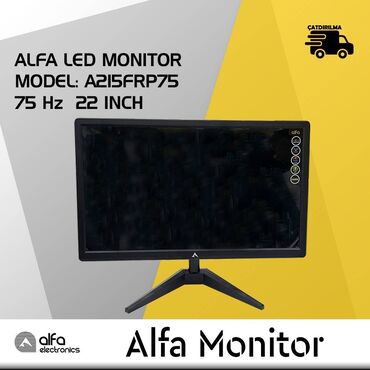 monitor 22: Monitor led "alfa, 22 inch 75 hz" alfa led monitor model: a215frp75