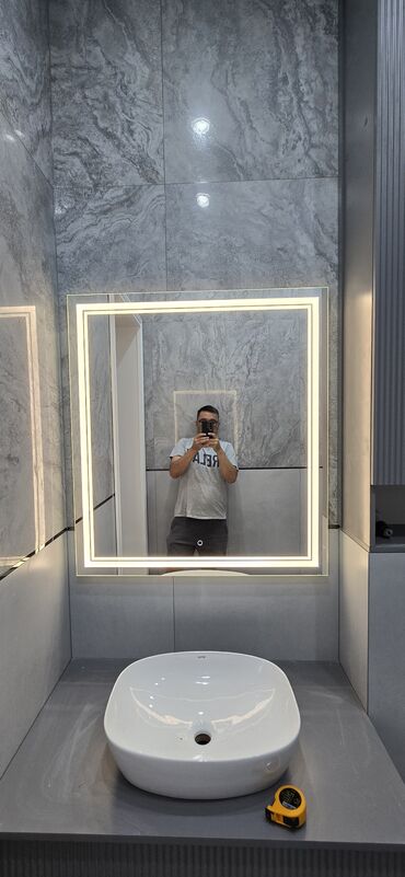 Зеркала: Зеркало на заказ от 2500 сом за м2! Производство Россия, 4мм толщина — 21