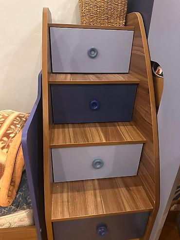 embawood dolab: Oğlan üçün, İşlənmiş, 2 təknəfərlik çarpayı, Dolab — 4