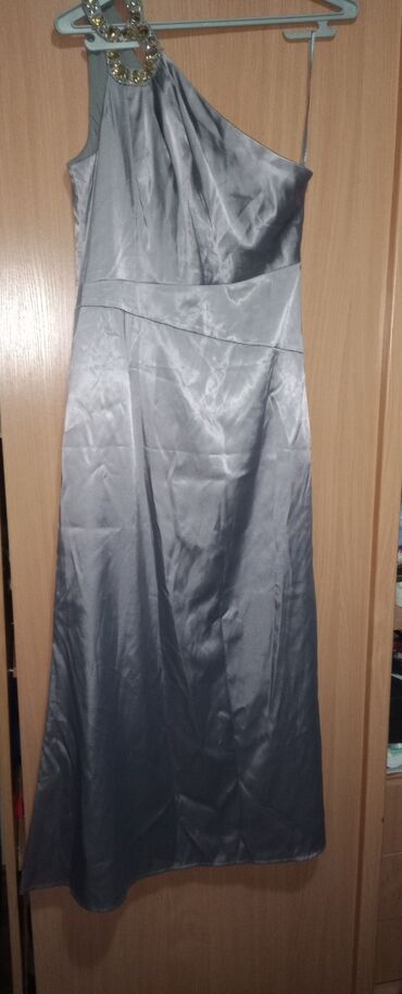 crna svečana haljina: L (EU 40), color - Grey, Evening, With the straps